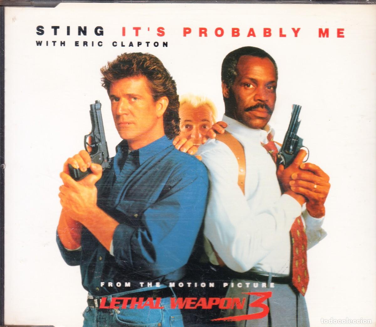 CDs de m&uacute;sica: STING CON ERIC CLAPTON. MAXI DE LA PEL&Iacute;CULA LETHAL WEAPON 3. MAXI CD. - Foto 1
