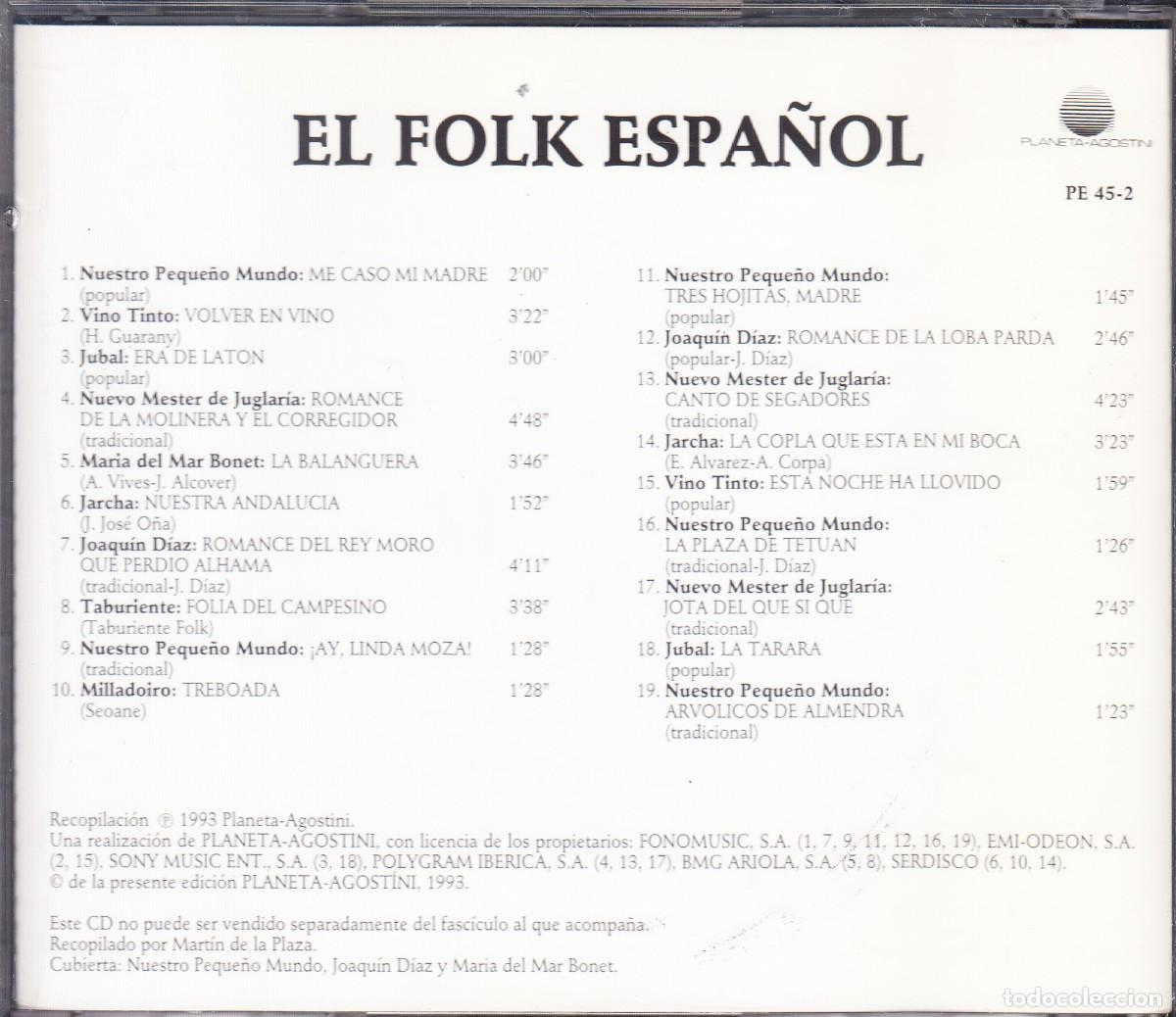 CDs de m&uacute;sica: VV. AA. EL FOLK ESPA&Ntilde;OL. CD. - Foto 2