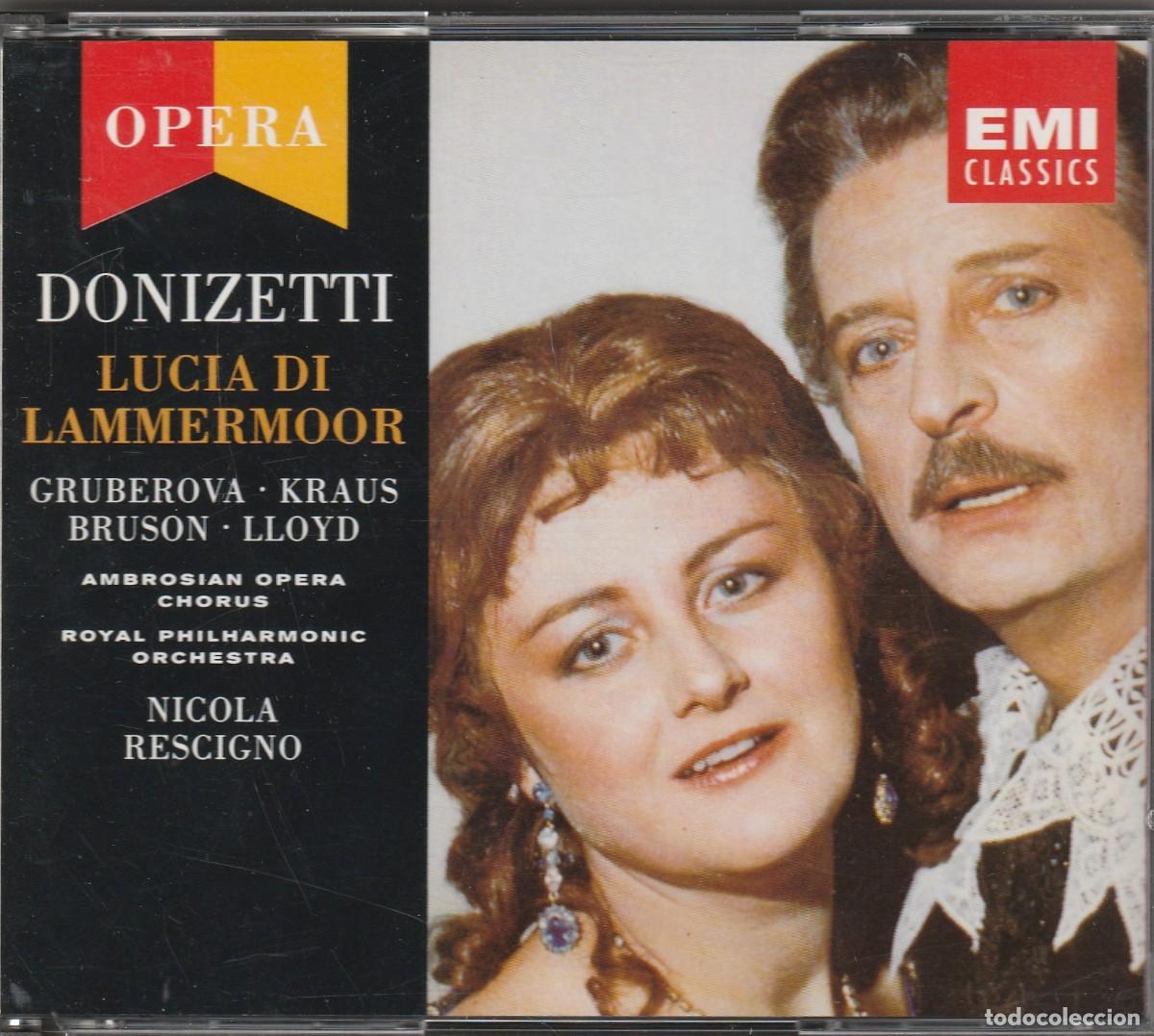 CDs de m&uacute;sica: DONIZETTI - LUCIA DI LAMMERMOOR (2 X CD + LIBRETO EMI 1992) GRUBEROVA &middot; KRAUS &middot; BRUSON