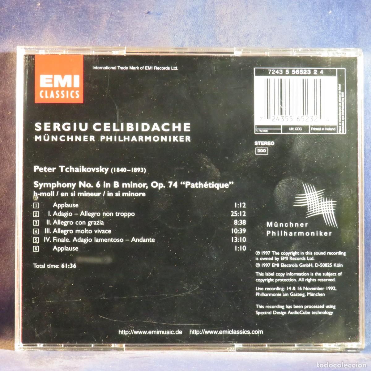 CDs de m&uacute;sica: CELIBIDACHE, M&Uuml;NCHNER PHILHARMONIKER, TCHAIKOVSKY &ndash; SYMPHONY NO. 6 - CD - Foto 2