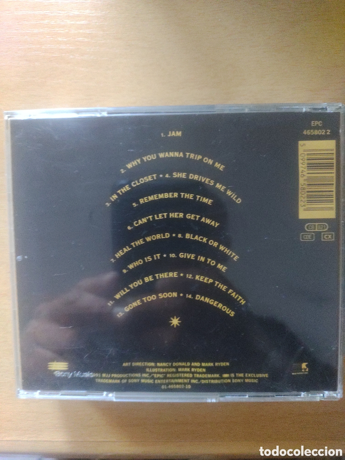 CDs de m&uacute;sica: Caja CD Vac&iacute;a Michael Jackson -Dangerous - Foto 2