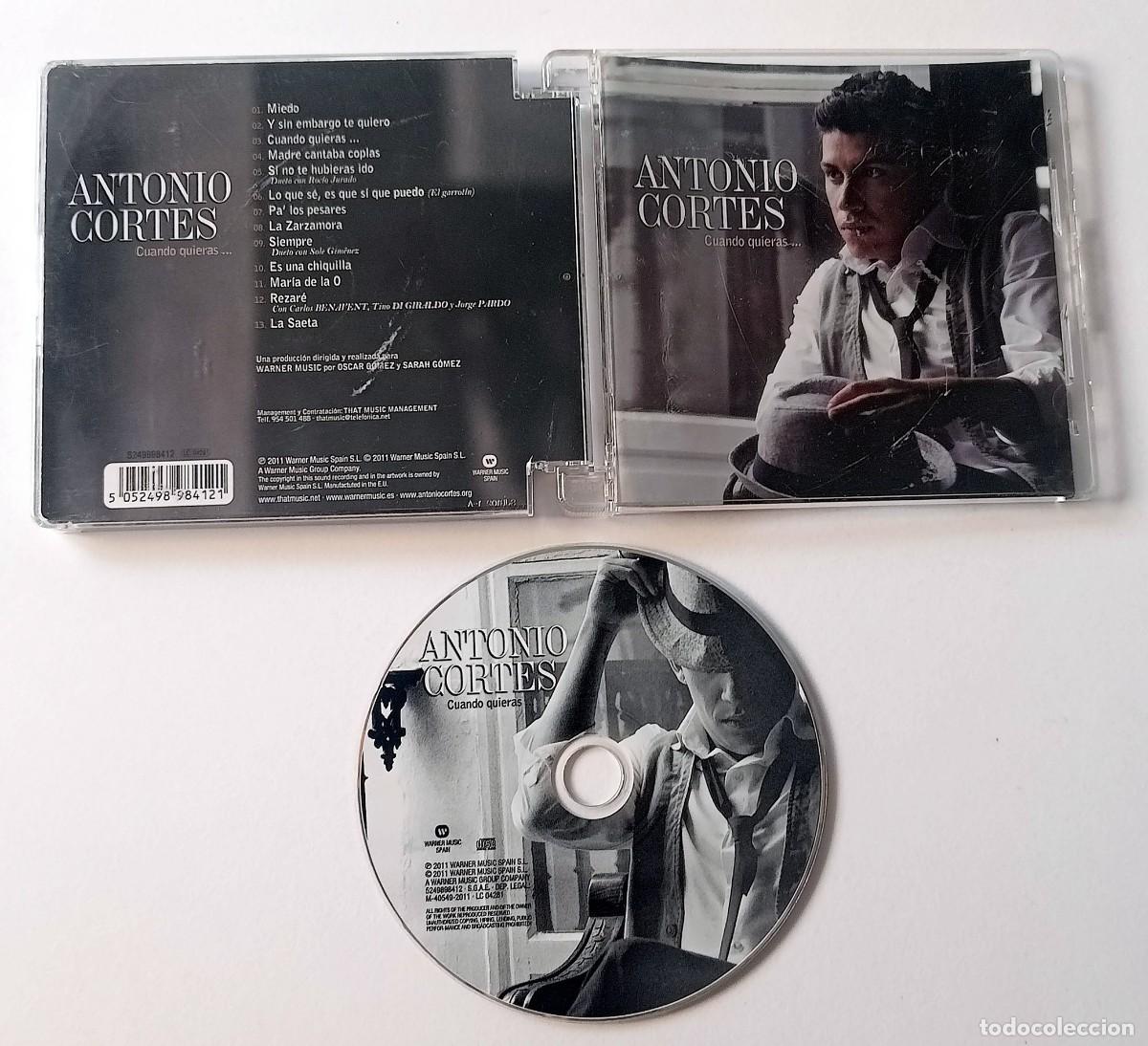 CDs de m&uacute;sica: CD ANTONIO CORT&Eacute;S - CUANDO QUIERAS - Foto 3