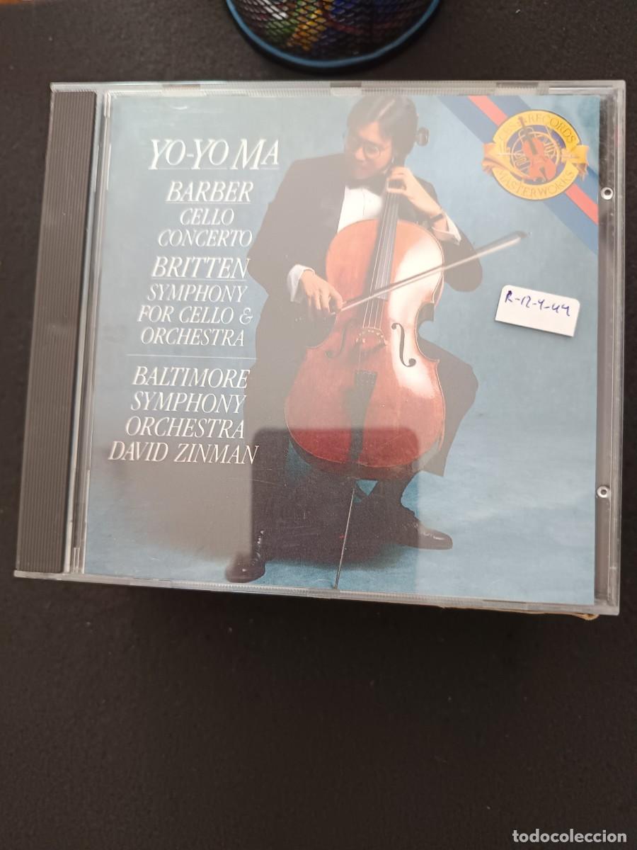 CDs de m&uacute;sica: YO-YO MA. BARBER: CELLO CONCERTO / BRITTEN: SYMPHONY FOR CELLO & ORCHESTREA. DIR: DAVID ZINMAN