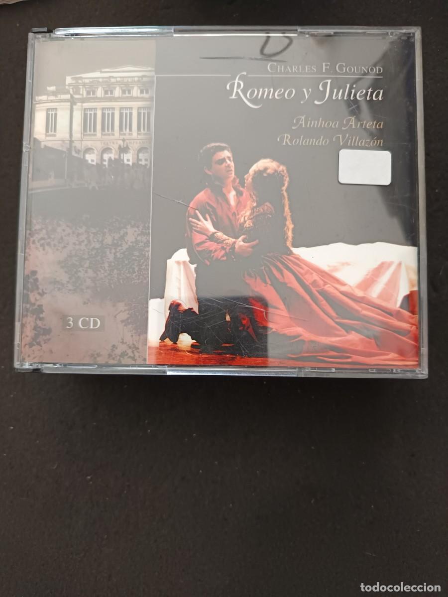 CDs de m&uacute;sica: 3 CD. GOUNOD: ROMEO Y JULIETA. DIR: REYNALD GIOVANINETTI. INT&Eacute;RP: AINHOA ARTETA, ROLANDO VILLAZ&Oacute;N
