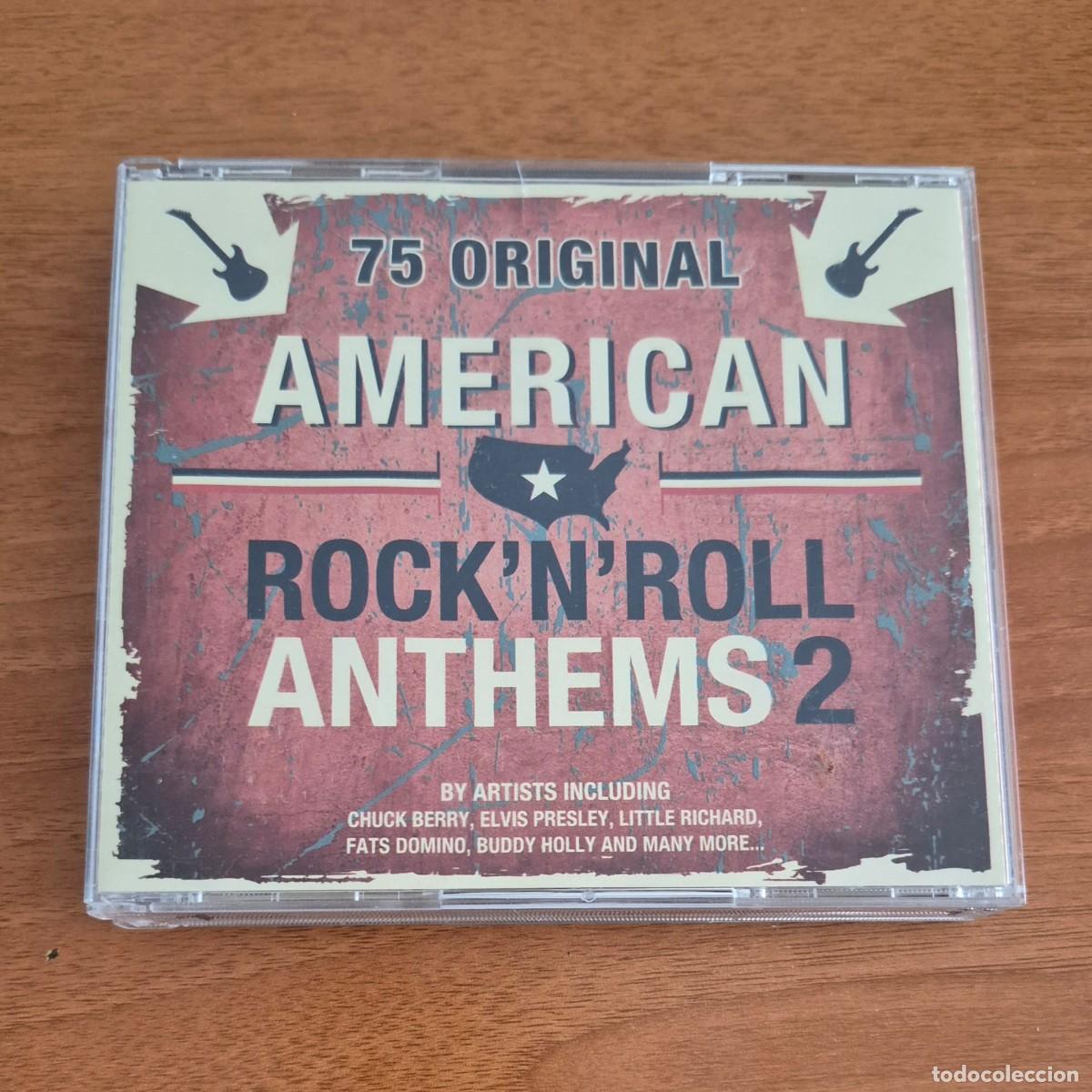 CDs de m&uacute;sica: 75 ORIGINAL AMERICAN ROCK'N'ROLL ANTHEMS 2 - 3 CD, TRIPLE