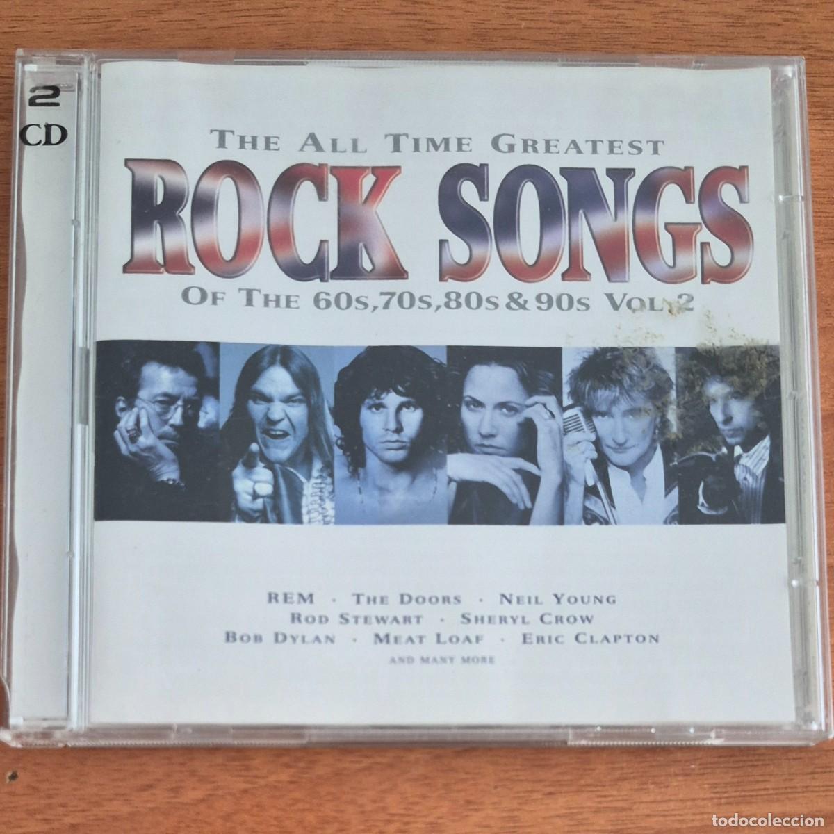 CDs de m&uacute;sica: THE ALL TIME GREATEST ROCK SONGS OF THE 60s, 70s, 80s, & 90s (VOL 2, 2 CD, DOBLE)