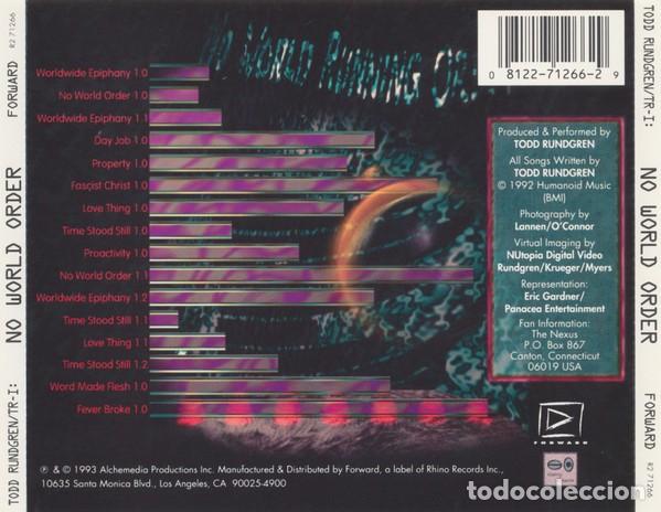 CDs de m&uacute;sica: Todd Rundgren - No World Order - Foto 2