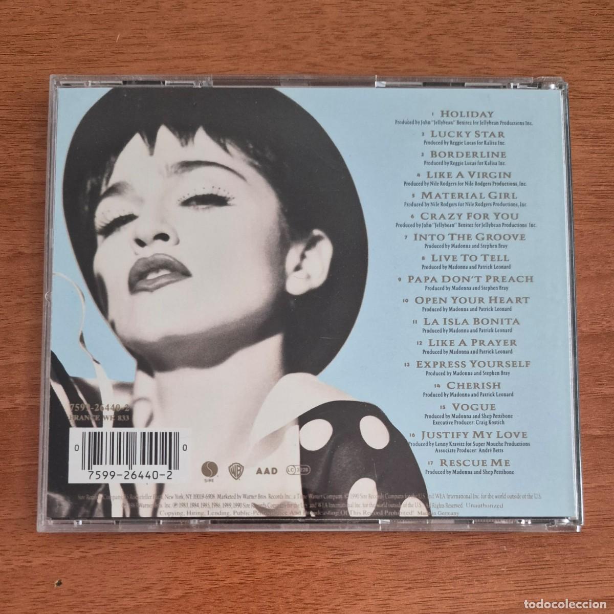 CDs de m&uacute;sica: MADONNA - THE INMACULATE COLLECTION (CD) - Foto 2