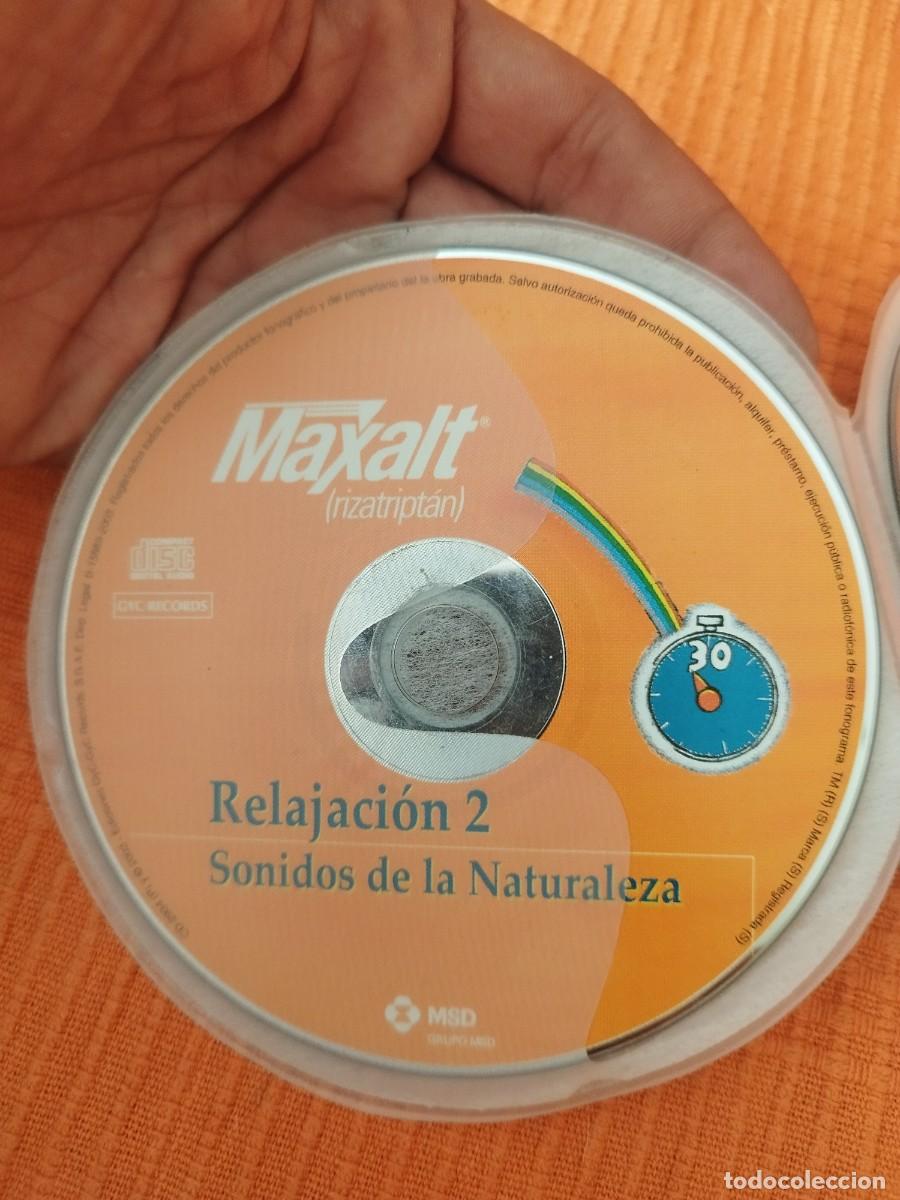 CDs de m&uacute;sica: Cd promocional de m&uacute;sica de relajaci&oacute;n, de medicamento Maxalt (rizatript&aacute;n). Migra&ntilde;as.