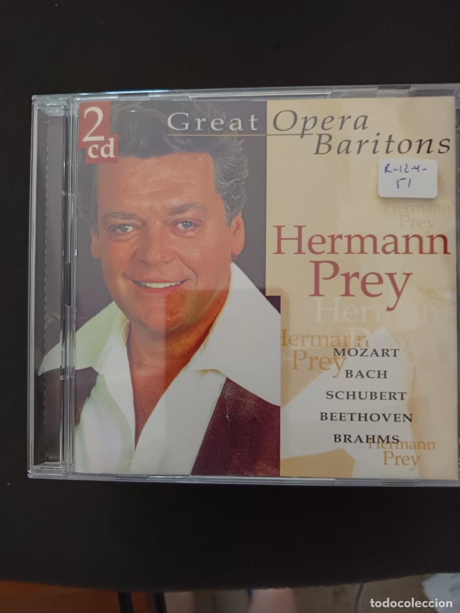 CDs de m&uacute;sica: 2 CD. HERMANN PREY. MOZART, BACH, SCHUBERT, BEETHOVEN, BRAHMS. GREAT OPERA BARITONS