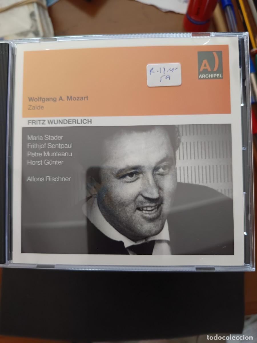 CDs de m&uacute;sica: FRITZ WUNDERLICH. MOZART: ZAIDE. DIR.: ALFONS RISCHNER. LIEDERHALLE, STUTTGART, 23.10.1956