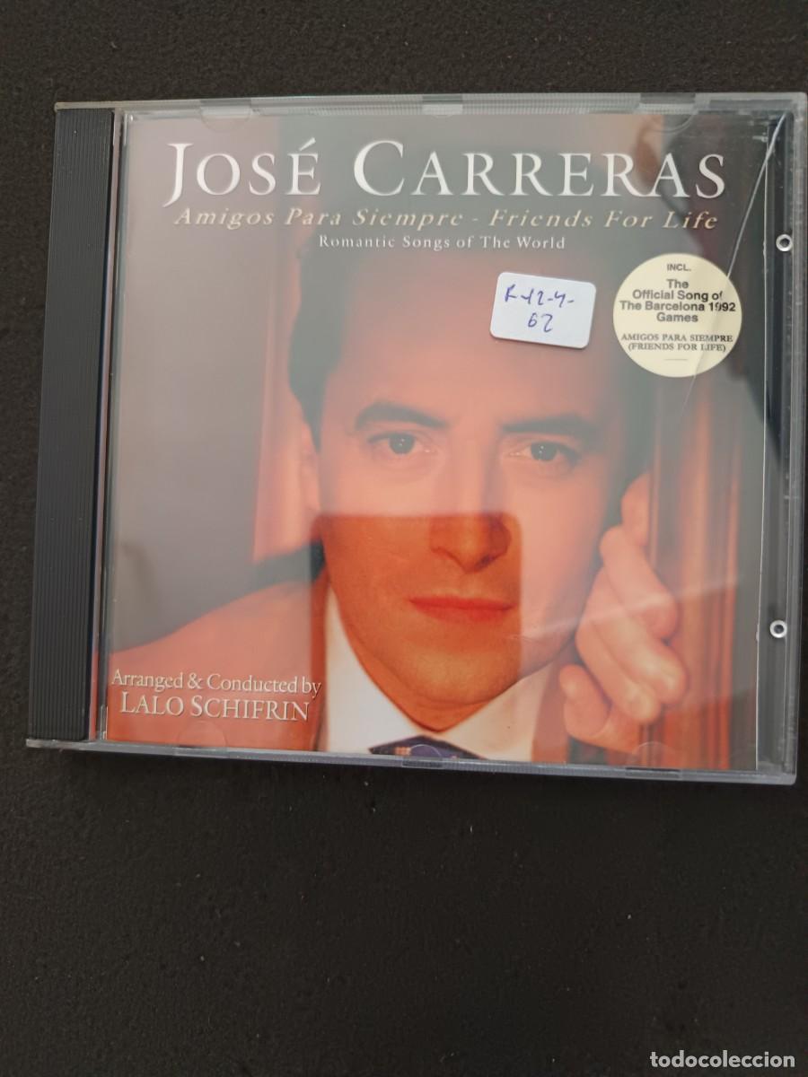 CDs de m&uacute;sica: JOS&Eacute; CARRERAS. AMIGOS PARA SIEMPRE. FRIENDS FOR LIFE. ROMANTIC SONGS OF THE WORLD. DIR: LALO SCHIFR
