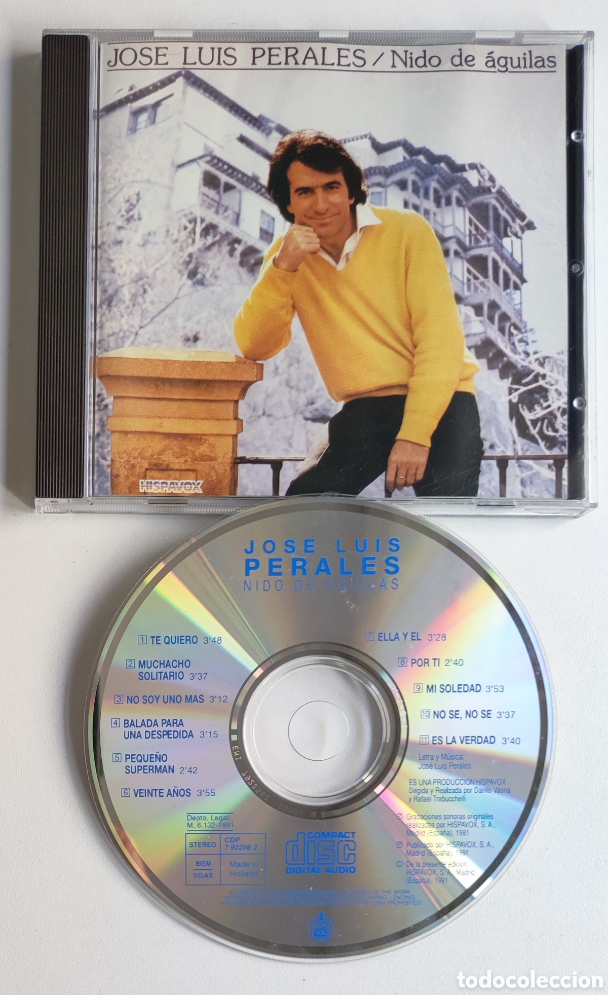 CDs de m&uacute;sica: CD 1991 - JOSE LUIS PERALES / NIDO DE &Aacute;GUILAS - HISPAVOX 1991 / EXCELENTE ESTADO