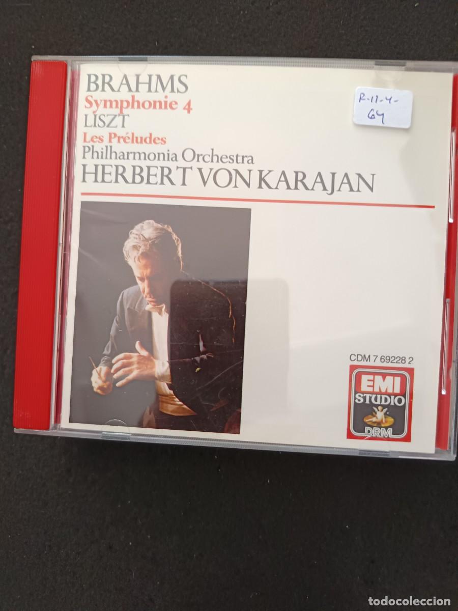 CDs de m&uacute;sica: BRAHMS: SYMPHONIE 4 / LISZT: LES PR&Eacute;LUDES. DIR: VON KARAJAN, PHILHARMONIA ORCHESTRA