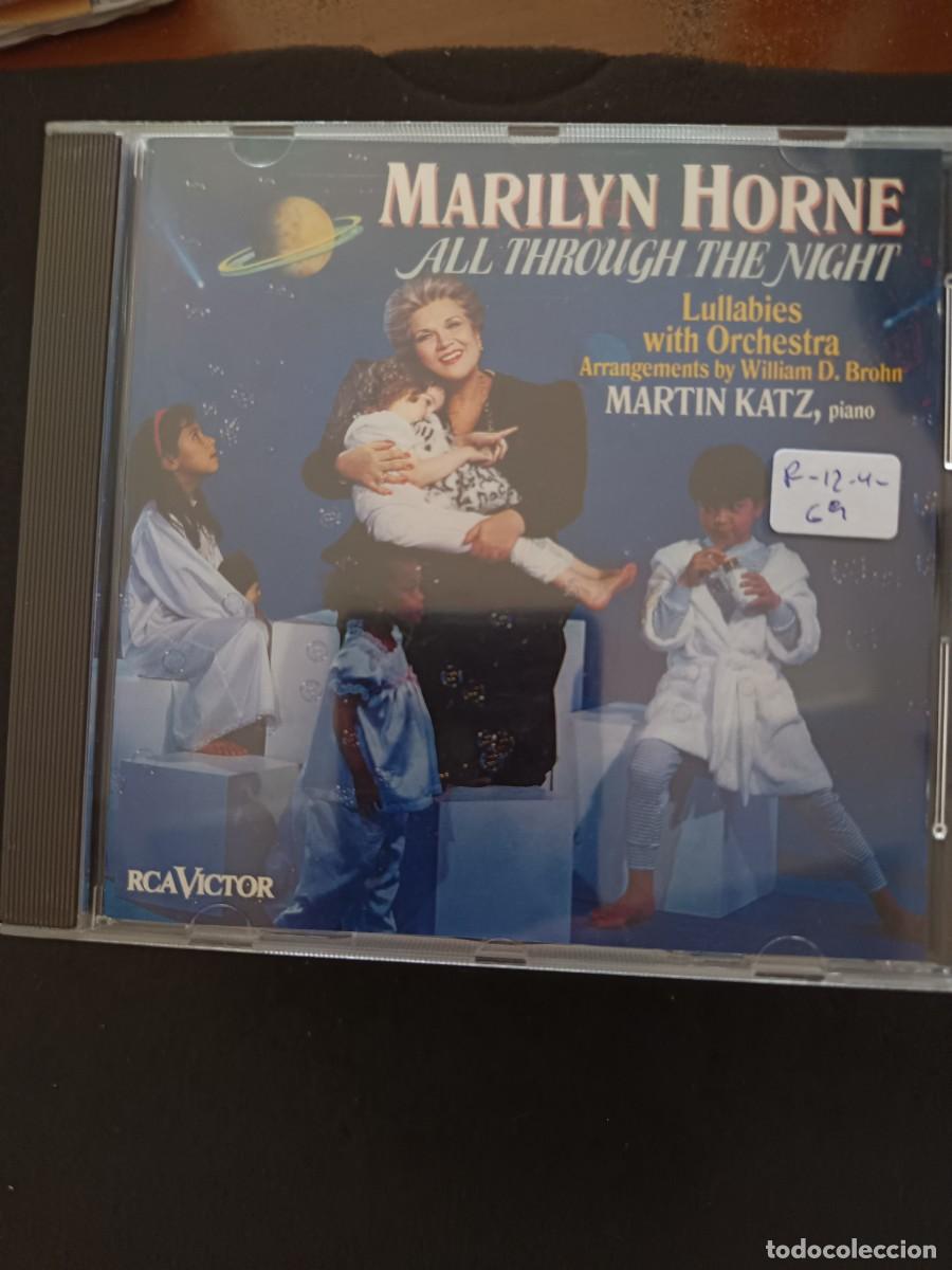 CDs de m&uacute;sica: MARILYN HORNE. ALL THROUGH THE NIGHT. LULLABIES WITH ORCHESTRA. PIANO: MARTIN KATZ