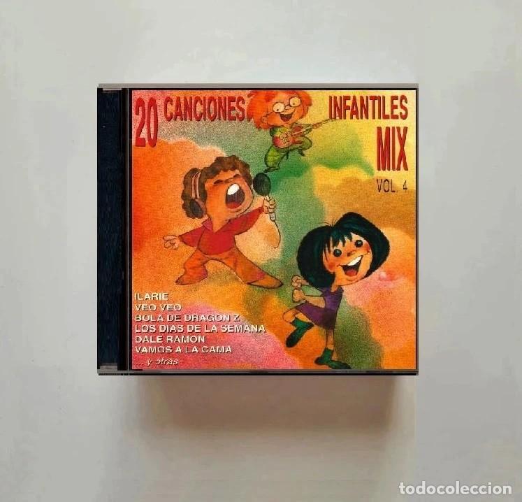 CDs de m&uacute;sica: 20 CANCIONES INFANTILES MIX [VOL 4]. VAMOS A LA CAMA. VEO VEO. LARIE Y OTRAS. CD.