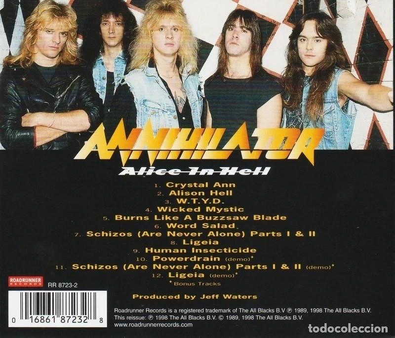 CDs de m&uacute;sica: ANNIHILATOR. ALICE IN HELL. CD. - Foto 2