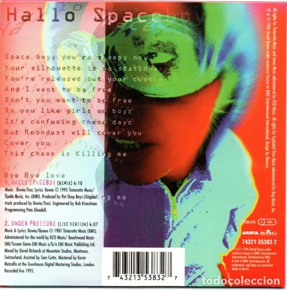 CDs de m&uacute;sica: DAVID BOWIE HALLO SPACEBOY CD SINGLE - Foto 2