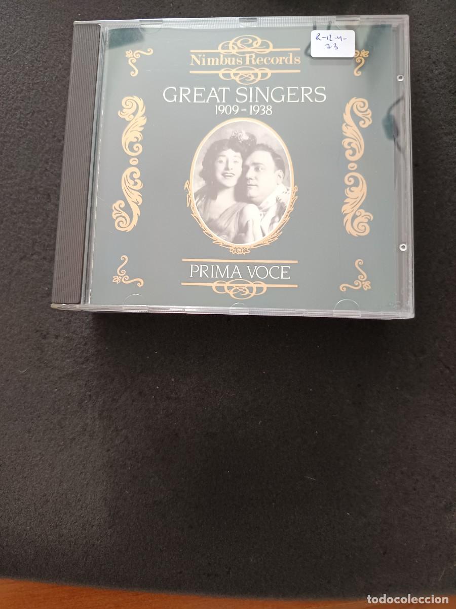 CDs de m&uacute;sica: GREAT SINGERS. 1909-1938. (NIMBUS RECORDS. PRIMA VOCE).