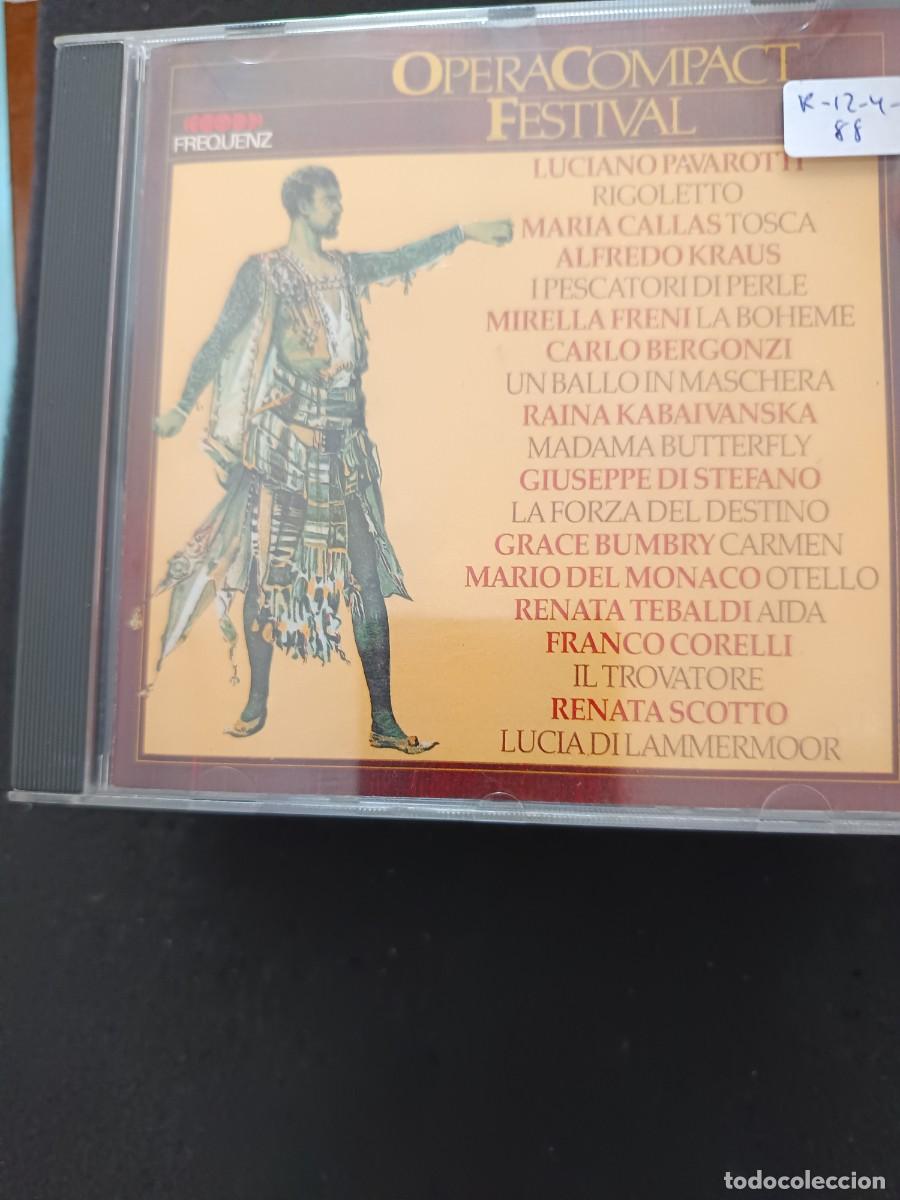 CDs de m&uacute;sica: OPERA COMPACT FESTIVAL: PAVAROTTI: RIGOLETTO / MARIA CALLAS: TOSCA / ALFREDO KRAUS: I PECATORI DI PE