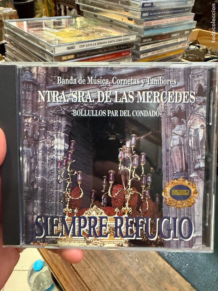 CDs de m&uacute;sica: CD BANDA NTRA SRA. DE LAS MERCEDES DE BOLLULLOS DEL CONDADO - SIEMPRE REFUGIO - SEMANA SANTA