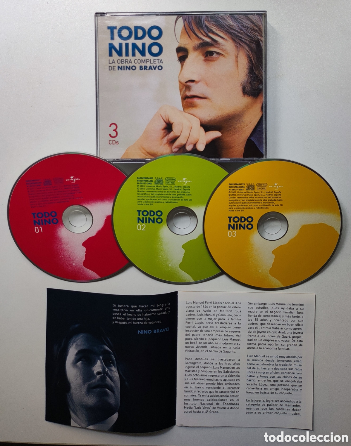 CDs de m&uacute;sica: TRIPLE CD - TODO NINO / LA OBRA COMPLETA DE NINO BRAVO - 2003 UNIVERSAL MUSIC SPAIN