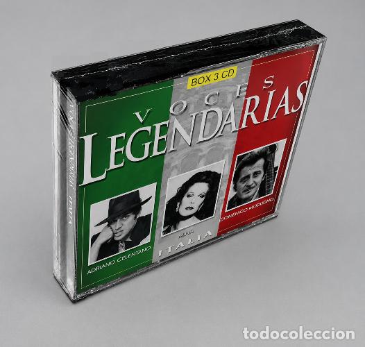 CDs de m&uacute;sica: [PRECINTADO - 3 CDS SET BOX]. ADRIANO CELENTANO. MILVA. DOMENICO MODUGNO. ITALIA.