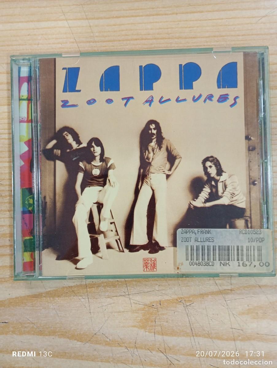 CDs de m&uacute;sica: Cd - Zappa &lrm;&ndash; Zoot Allures - Excelente copia