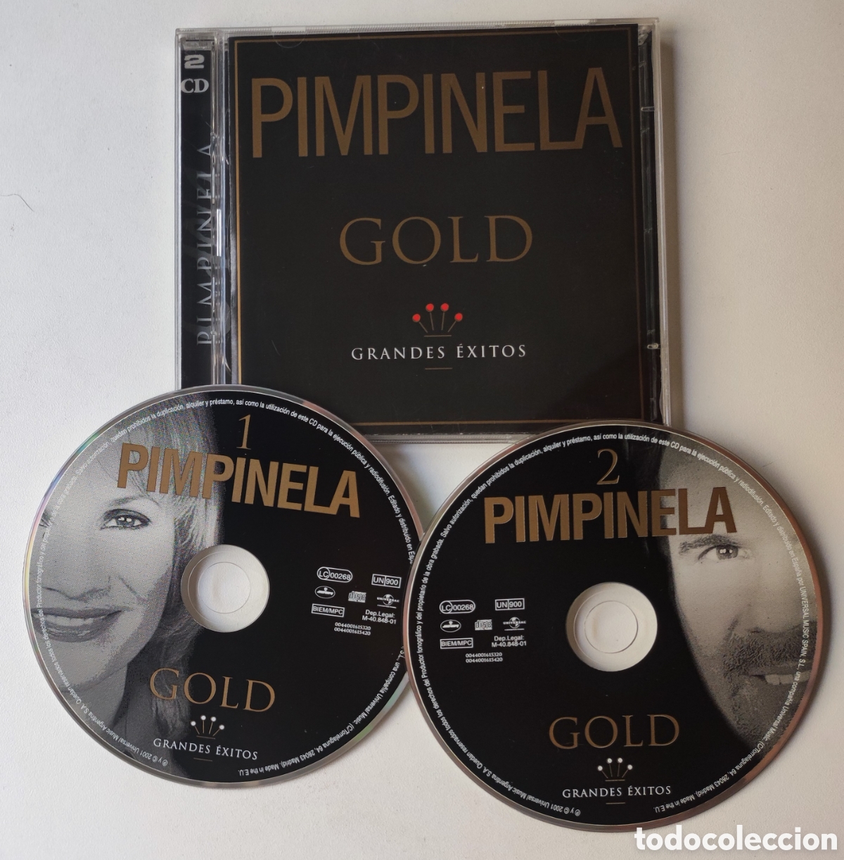 CDs de m&uacute;sica: DOBLE CD - PIMPINELA GOLD / GRANDES &Eacute;XITOS - 2001 UNIVERSAL MUSIC