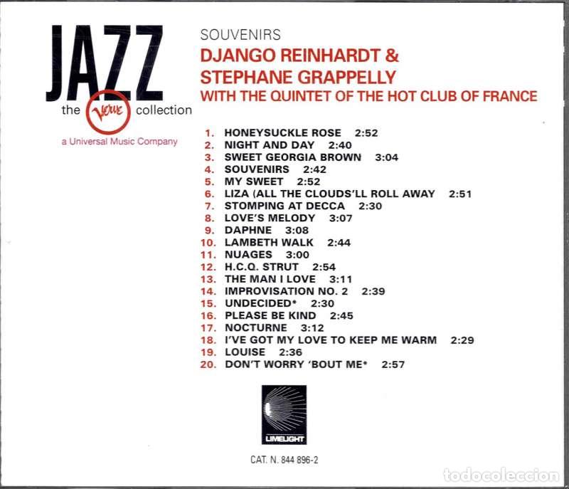 CDs de m&uacute;sica: Django Reinhardt & Stephane Grappelly - Souvenirs. CD - Foto 2