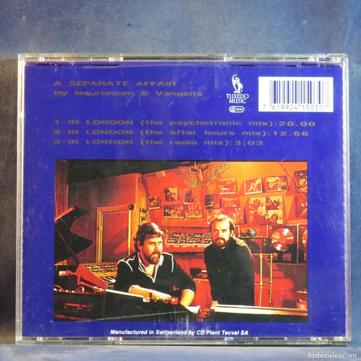CDs de m&uacute;sica: NEURONIUM & VANGELIS &ndash; A SEPARATE AFFAIR - CD - Foto 2
