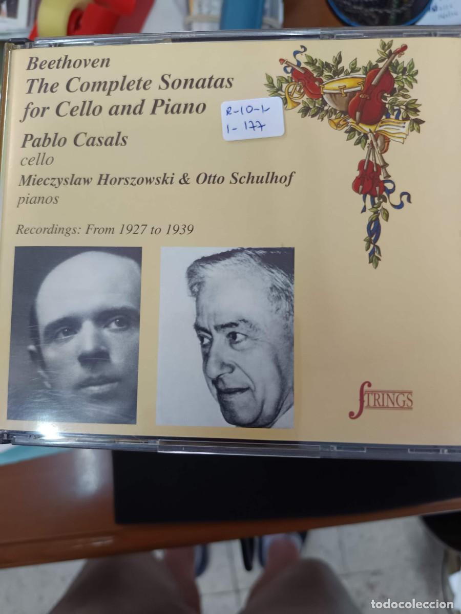 Music CDs: 2 CD. BEETHOVEN: THE COMPLETE SONATAS FOR CELLO AND PIANO. CELLO: PABLO CASALS. PIANOS: MIECZYSLAW