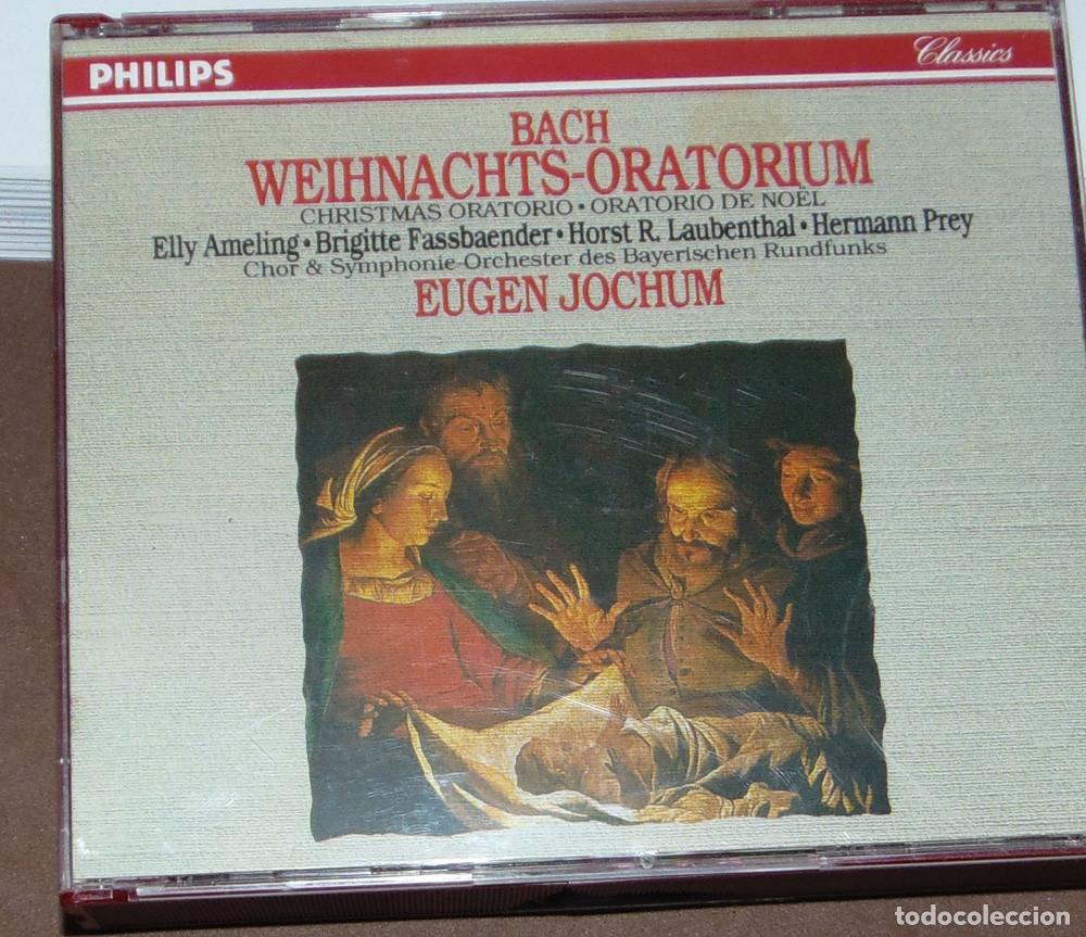 Music CDs: BACH - CHRISTMAS ORATORIO - BWV248-DIR. EUGEN JOCHUM - 3 CD SET - MADE IN WEST GERMANY - PHILIPS
