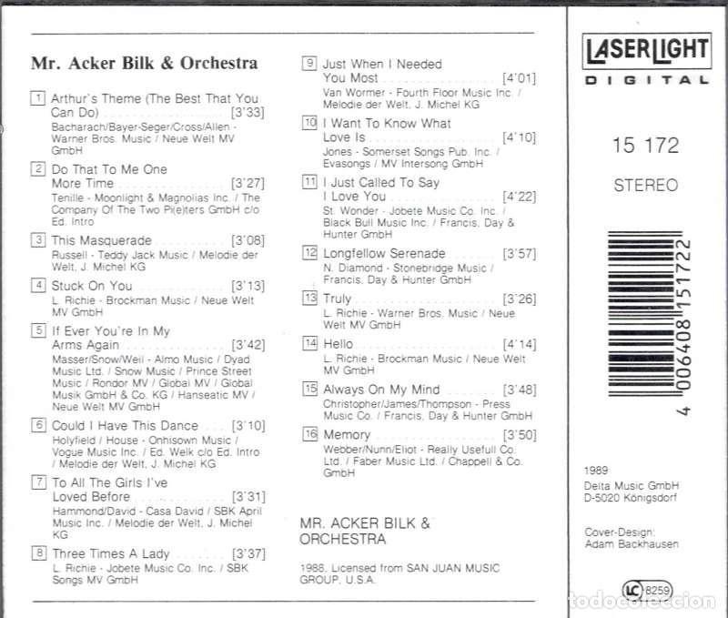 CDs de m&uacute;sica: Mr. Acker Bilk & Orchestra - Mr. Acker Bilk & Orchestra. CD - Foto 2