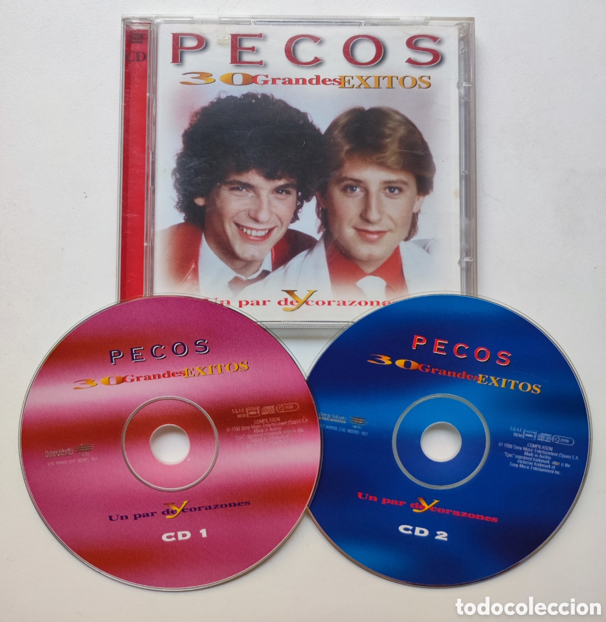 CDs de m&uacute;sica: DOBLE CD - PECOS / UN PAR DE CORAZONES - 30 GRANDES &Eacute;XITOS / 1998 SONY MUSIC