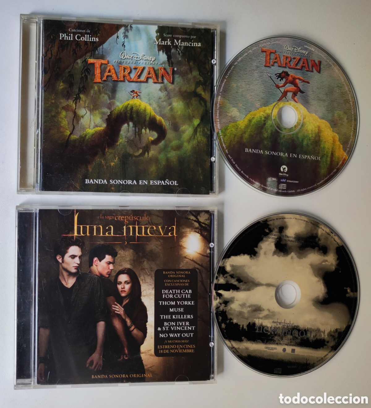 CDs de m&uacute;sica: 2 CD BSO - TARZ&Aacute;N (EN ESPA&Ntilde;OL) + LUNA NUEVA -