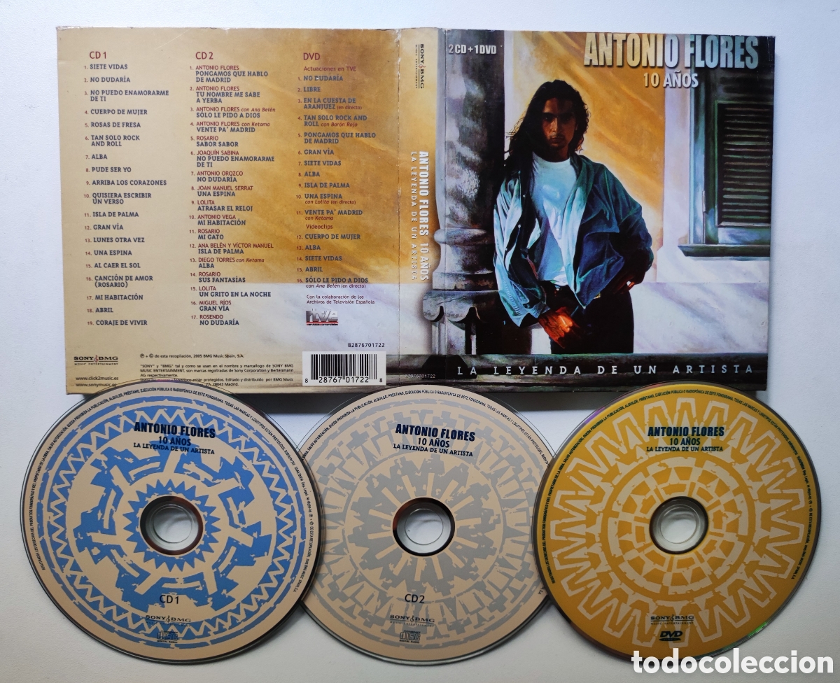 CDs de m&uacute;sica: DIGIPACK DOBLE CD + 1 DVD - ANTONIO FLORES / LA LEYENDA DE UN ARTISTA - 2005 BMG MUSIC SPAIN