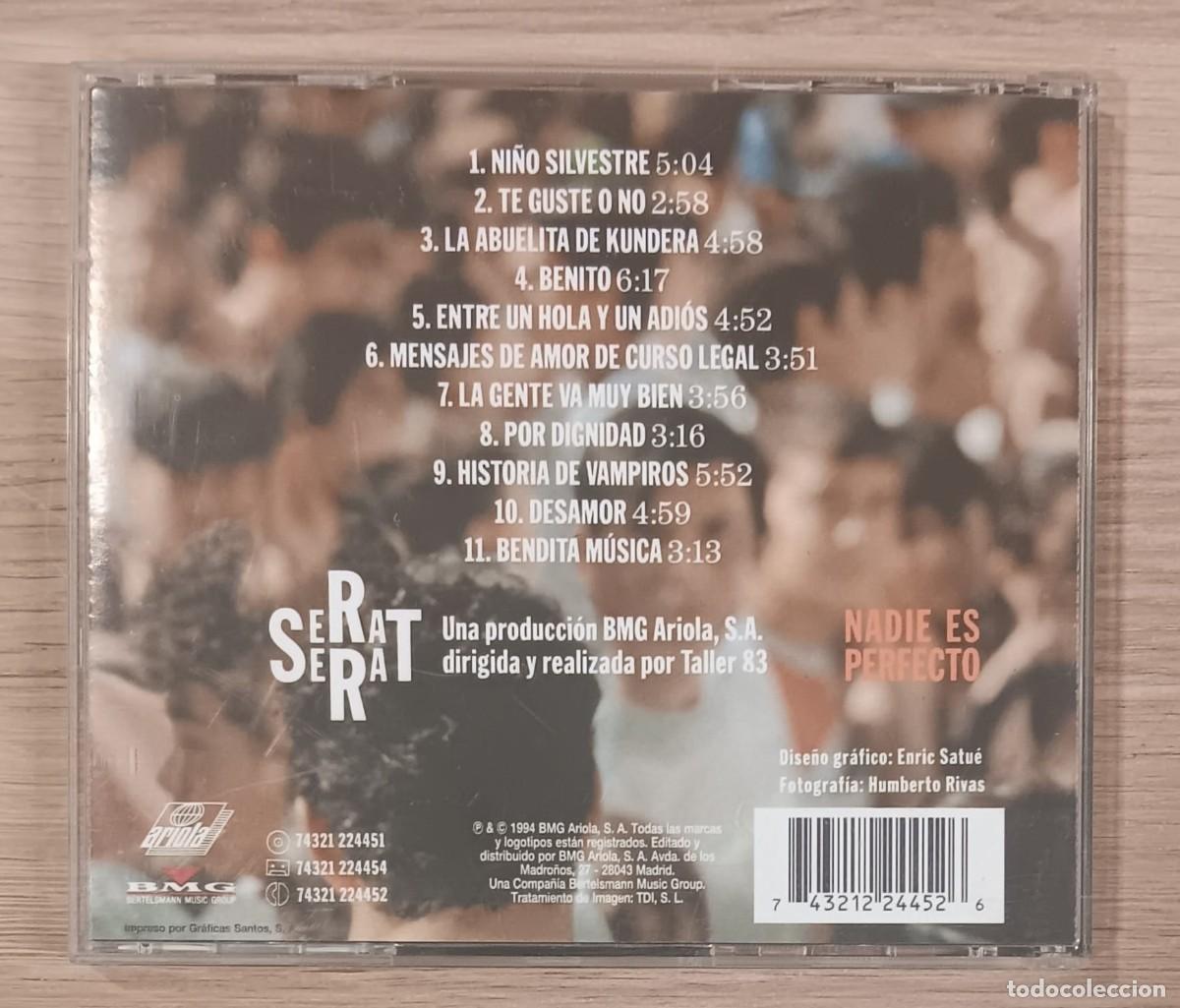 CDs de m&uacute;sica: CD COMPACT DISC SERRAT NADIE ES PERFECTO - Foto 2