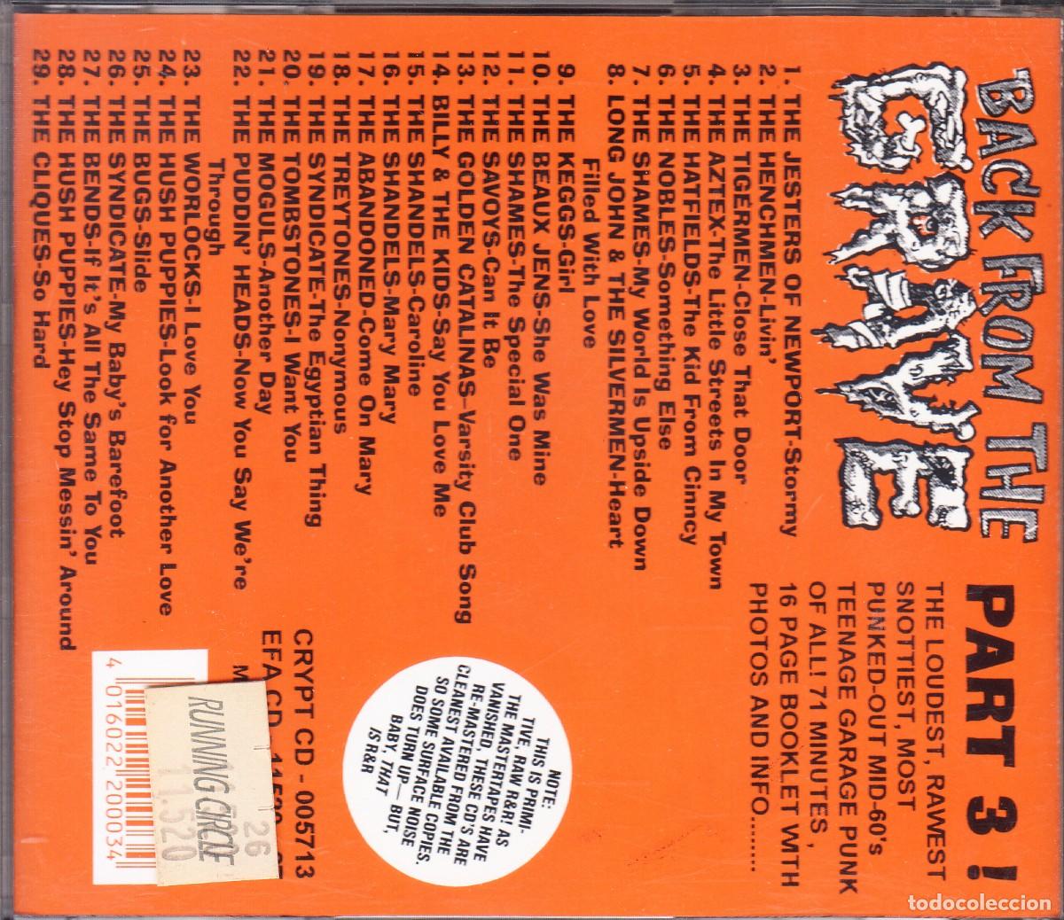 CDs de m&uacute;sica: VV. AA. BACK FROM THE GRAVE. PART THREE. CD. - Foto 2