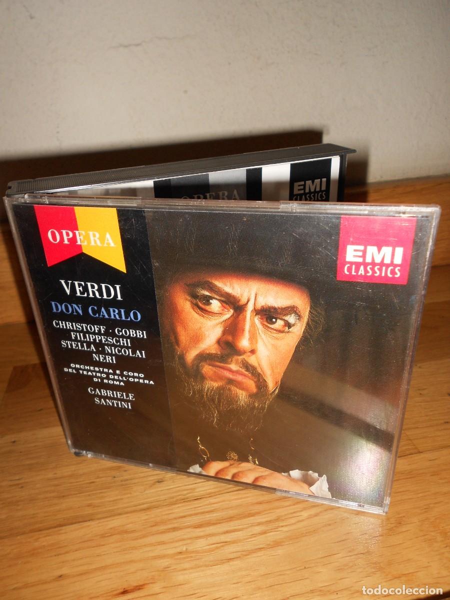 CD de M&uacute;sica: DON CARLO de VERDI : GAABRIELE SANTINI - EMI / 3 CDs