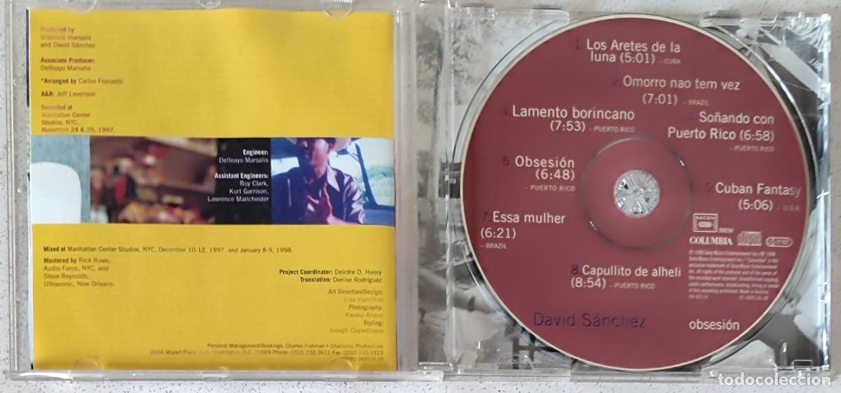 CDs de m&uacute;sica: DAVID SANCHEZ - OBSESION (CD) 1998 - 8 TEMAS - Foto 2