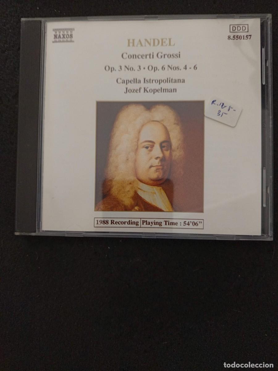 CDs de m&uacute;sica: H&Auml;NDEL: CONCERTO GROSSI. OP. 3 N&ordm; 3 / OP. 6 N&ordm;S. 4-6. DIR: JOZEF KOPELMAN. CAPELLA ISTROPOLITANA