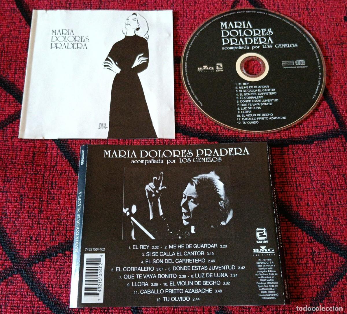 CDs de m&uacute;sica: MARIA DOLORES PRADERA ** Acompa&ntilde;ada Por Los Gemelos ** CD REEDICION 1997