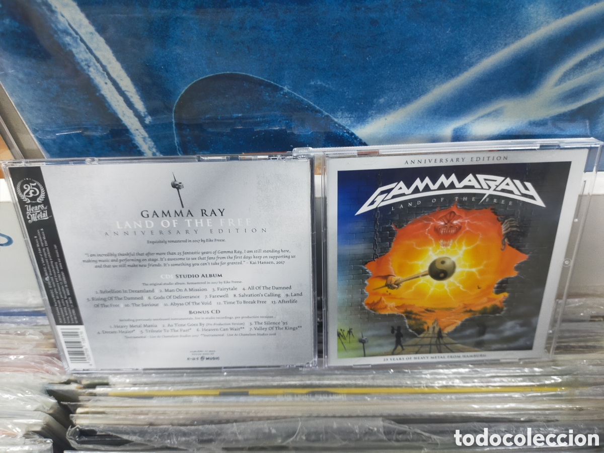 CDs de m&uacute;sica: Gamma Ray doble CD land of the free anniversary edition 2017