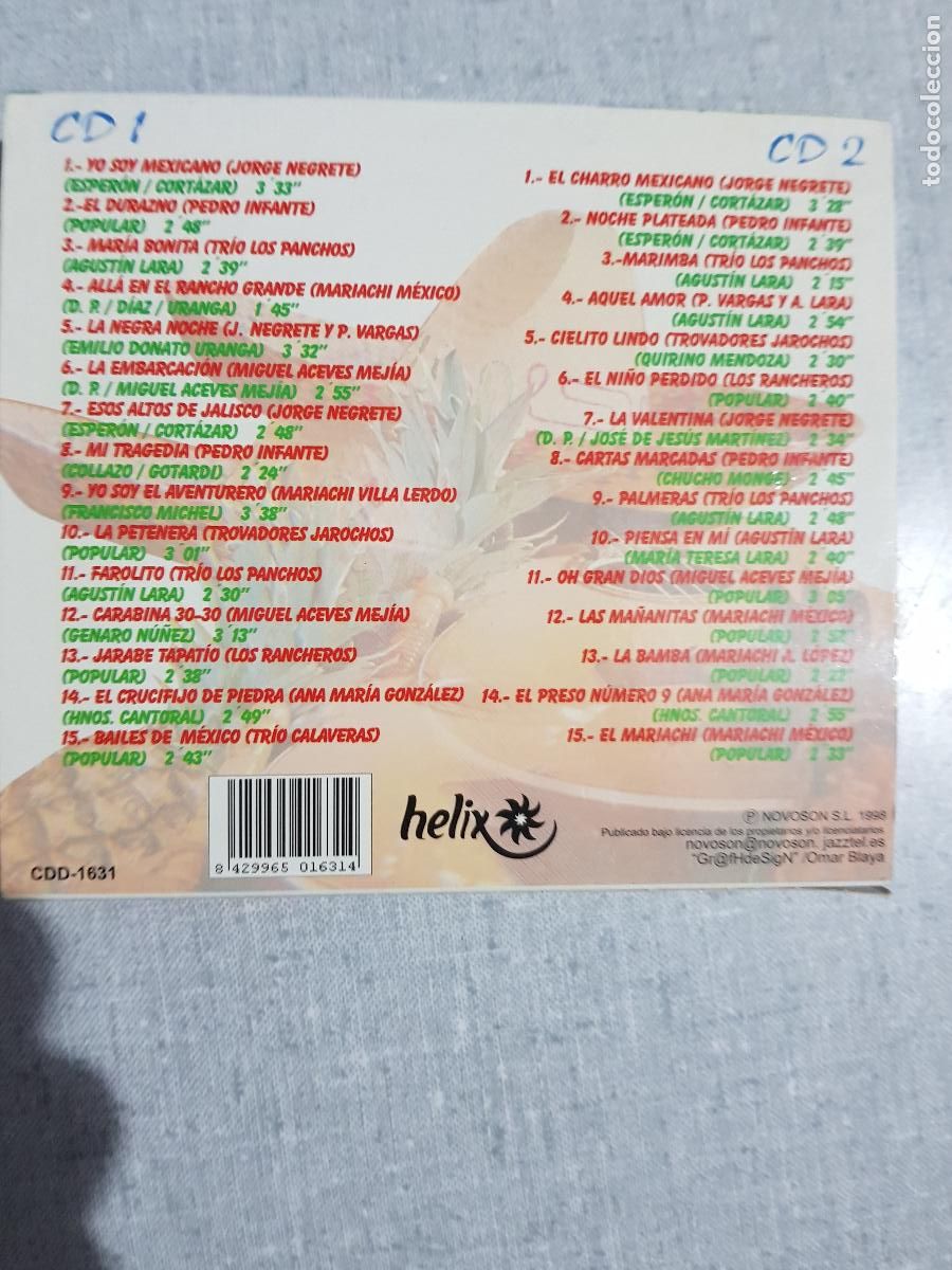 CDs de m&uacute;sica: 30 EXITOS DE MEXICO Y SU MUSICA - Foto 2