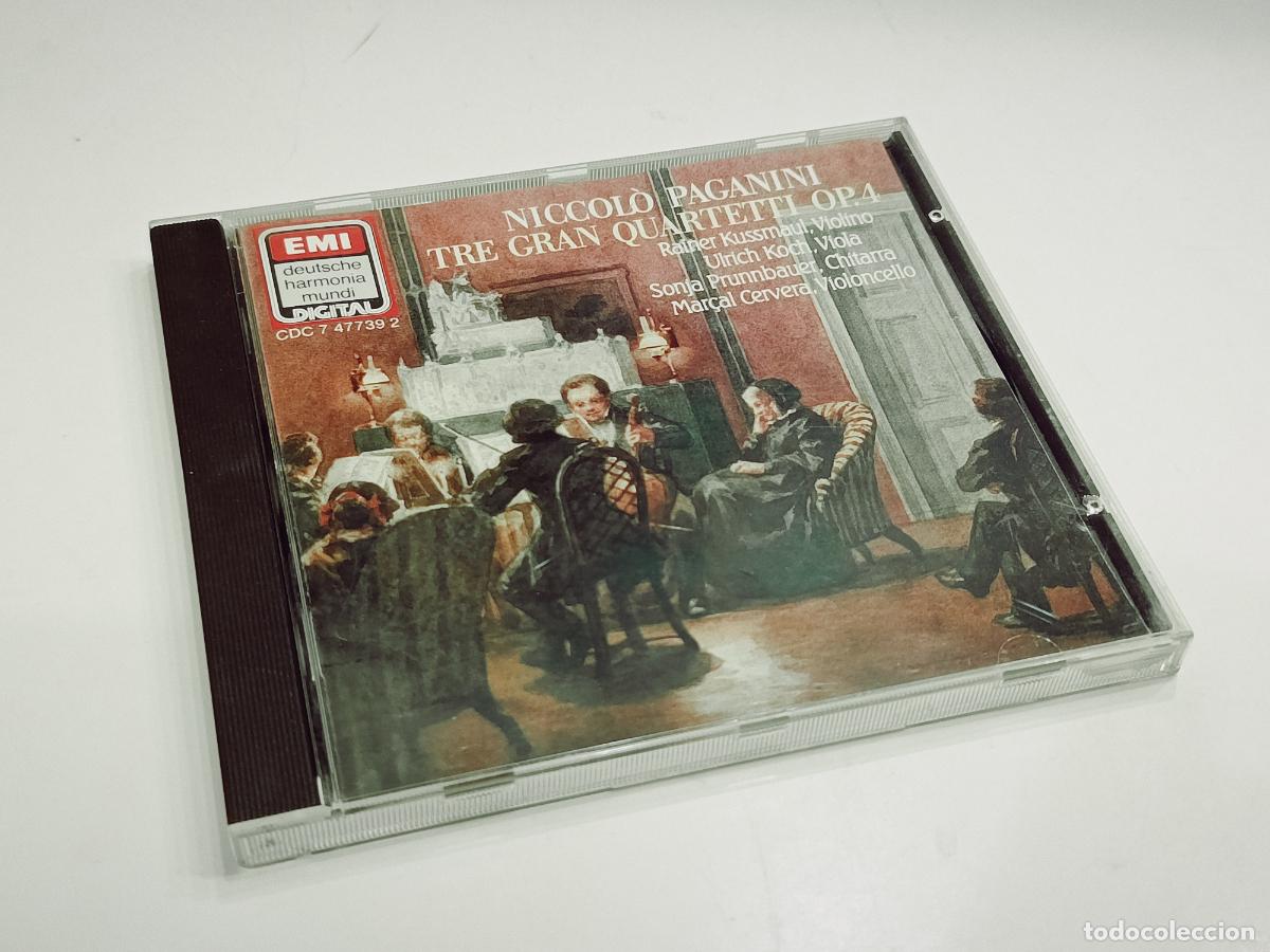 CD de M&uacute;sica: NICCOLO PAGANINI TRE GRAN QUARTETTI OP.4 - EMI DEUTSCHE ARMONIA MUNDI CD CDC 7 47739 2 (1987) -NUEVO
