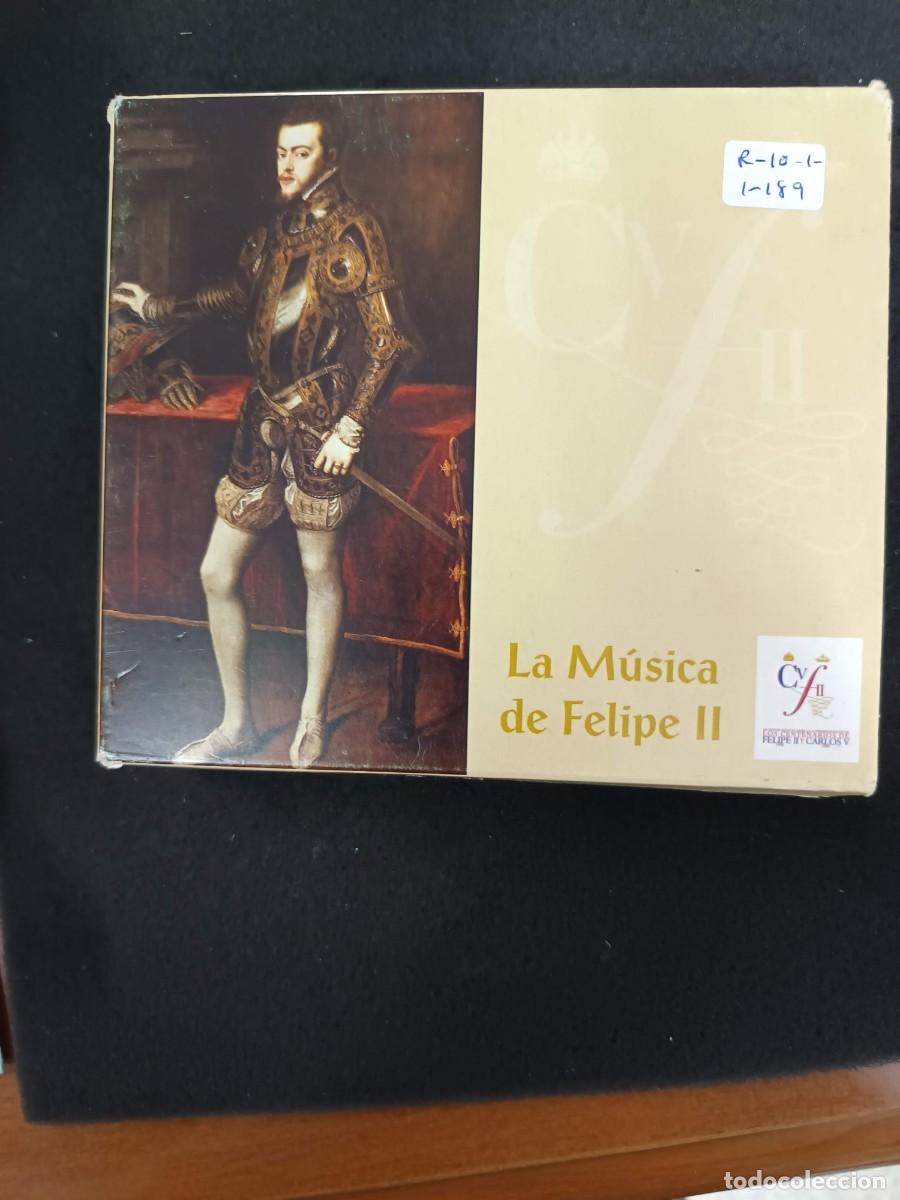 CDs de m&uacute;sica: 3 CD. LA M&Uacute;SICA DE FELIPE II. CAJA EXTERIOR DE CART&Oacute;N, CON CAJAS INTERIORES DE PL&Aacute;STICO