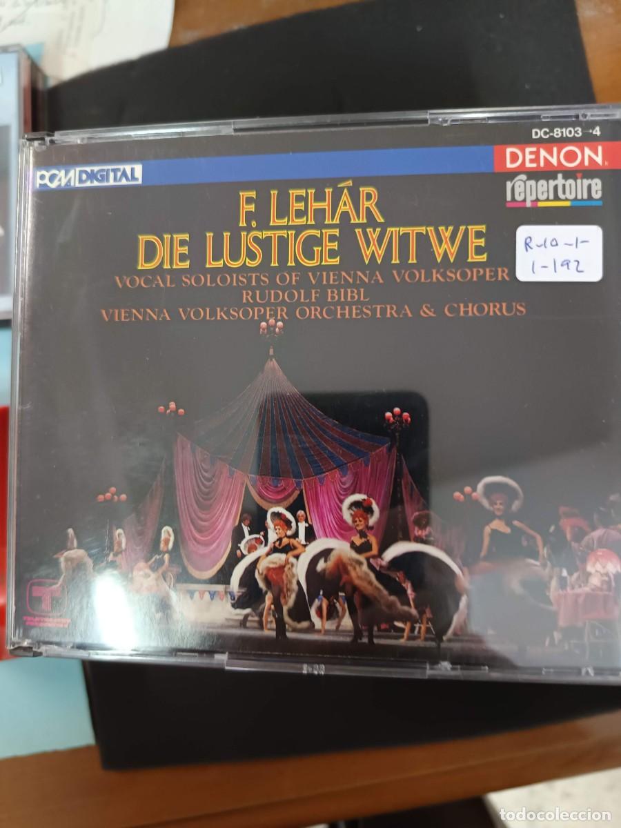 CDs de m&uacute;sica: 2 CD. FRANZ LEH&Aacute;R: DIE LUSTIGE WITWE. DIR: RUDOLF BIBL. VIENNA VOLKSOPER ORCHESTRA & CHORUS.