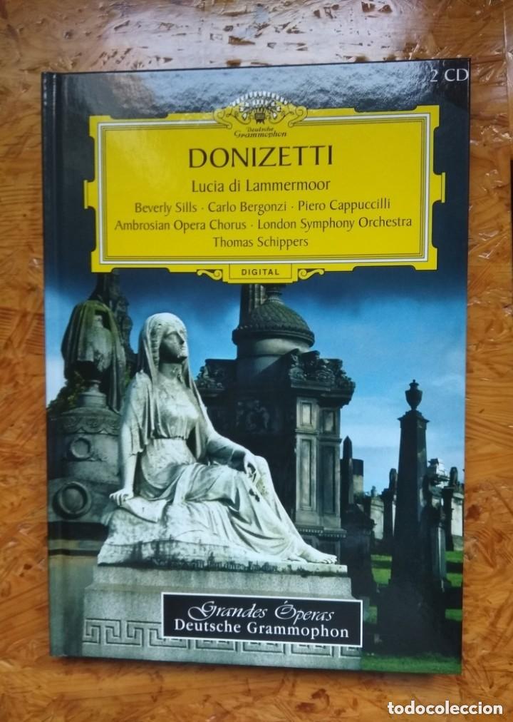 CDs de m&uacute;sica: Donizetti / Lucia de Lammermoor. Bibliopera; 2 CDs y libro. Deutsche gramophon 2007