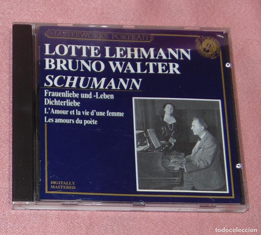 CDs de m&uacute;sica: ROBERT SCHUMANN - LOTTE LEHMANN - BRUNO WALTER - CBS MATERWORKS PORTRAIT- CD ALBUM - MADE IN HOLLAND
